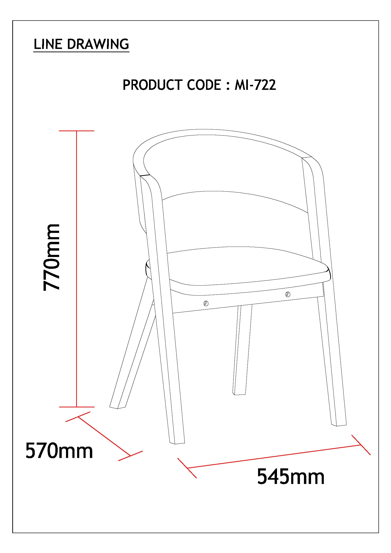 ALESSA Dining Chair - Blue