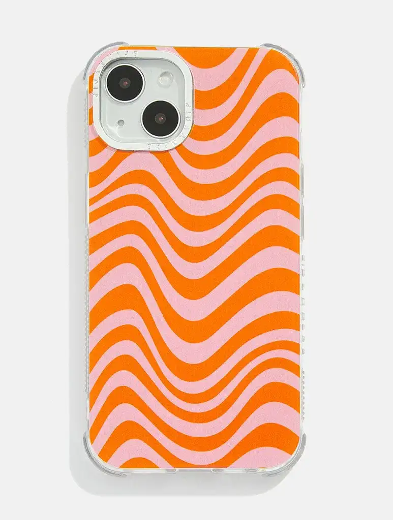 Pink And Orange Swirl Shock iPhone Case