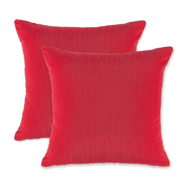 19” Square Outdoor/Indoor Zippered Pillow Cover， (set of 2) By Austin Horn Classics