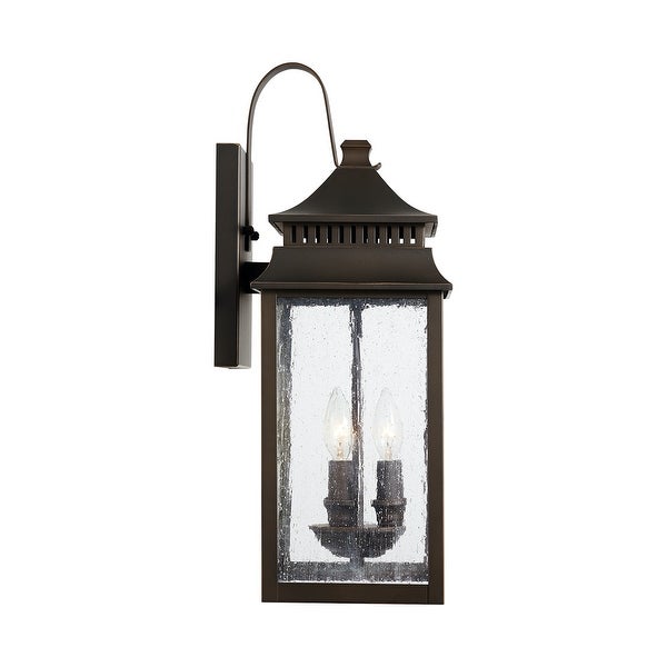 Sutter Creek Oiled Bronze Outdoor Wall Lantern w/ Antiqued Water Glass Shopping - The Best Deals on Outdoor Wall Lanterns | 40501421