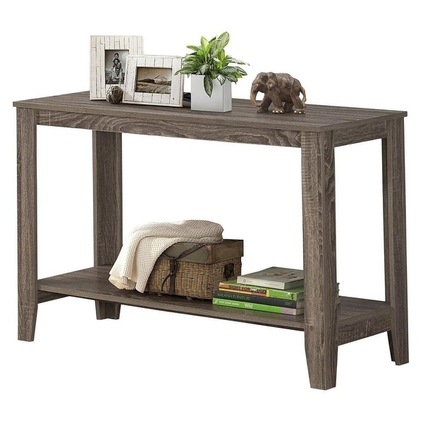 Monarch Specialties Contemporary Accent Rectangular Side End Table， Dark Taupe - 9