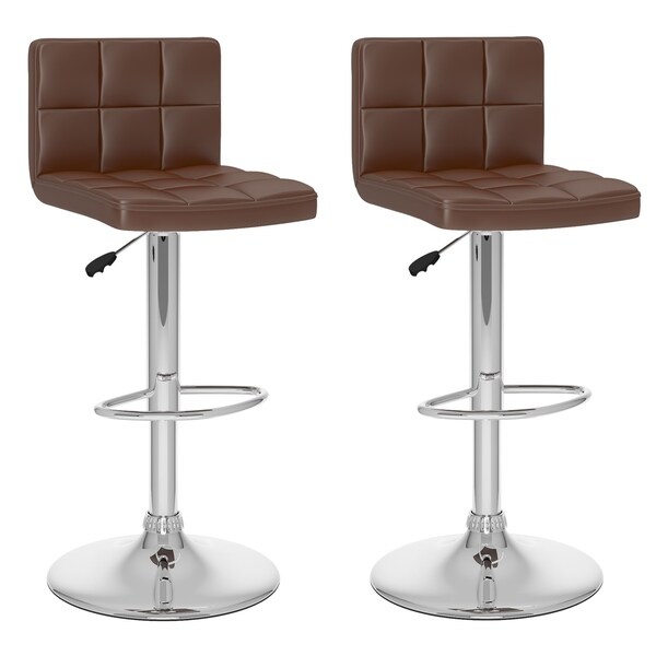 Strick and Bolton Campana Adjustable Leatherette Bar Stool (Set of 2)