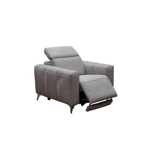 Archer Fabric Power Recliner With Power Headrest Chair Gray Abbyson Living