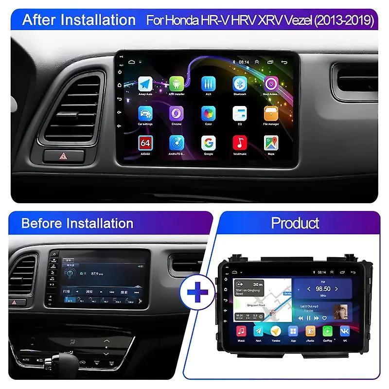 Android 12 Carplay Car Stereo Radio for Honda Vezel HR - V HRV HR V 2015 - 2017 Multimedia Player