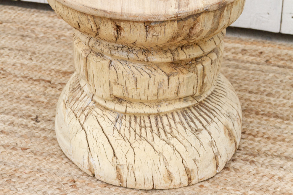 Indian Ukhali Tribal End Table   Rustic   Side Tables And End Tables   by De cor  Houzz