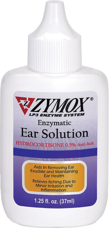 Zymox Ear Solution with .5% Hydrocortisone for Dogs and Cats， 1.25-oz bo andndash; Pet Empire and Supplies