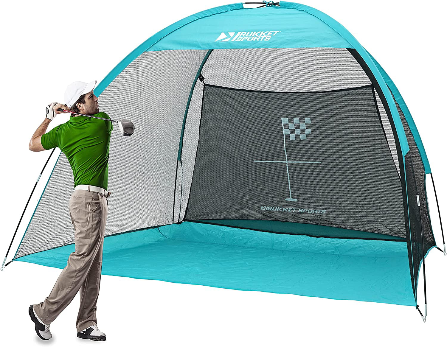 Rukket Sports 10x6 Portable Golf Net - Tent Design Portable Driving Range