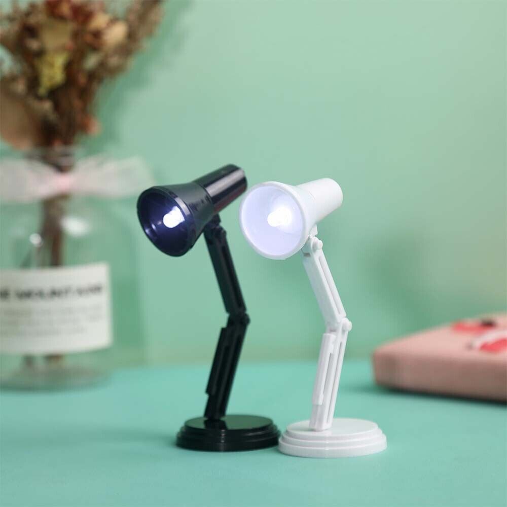 LED Desk table Lamp Light Furniture Dollhouse Miniature Toys Accessory 1/6 Scale