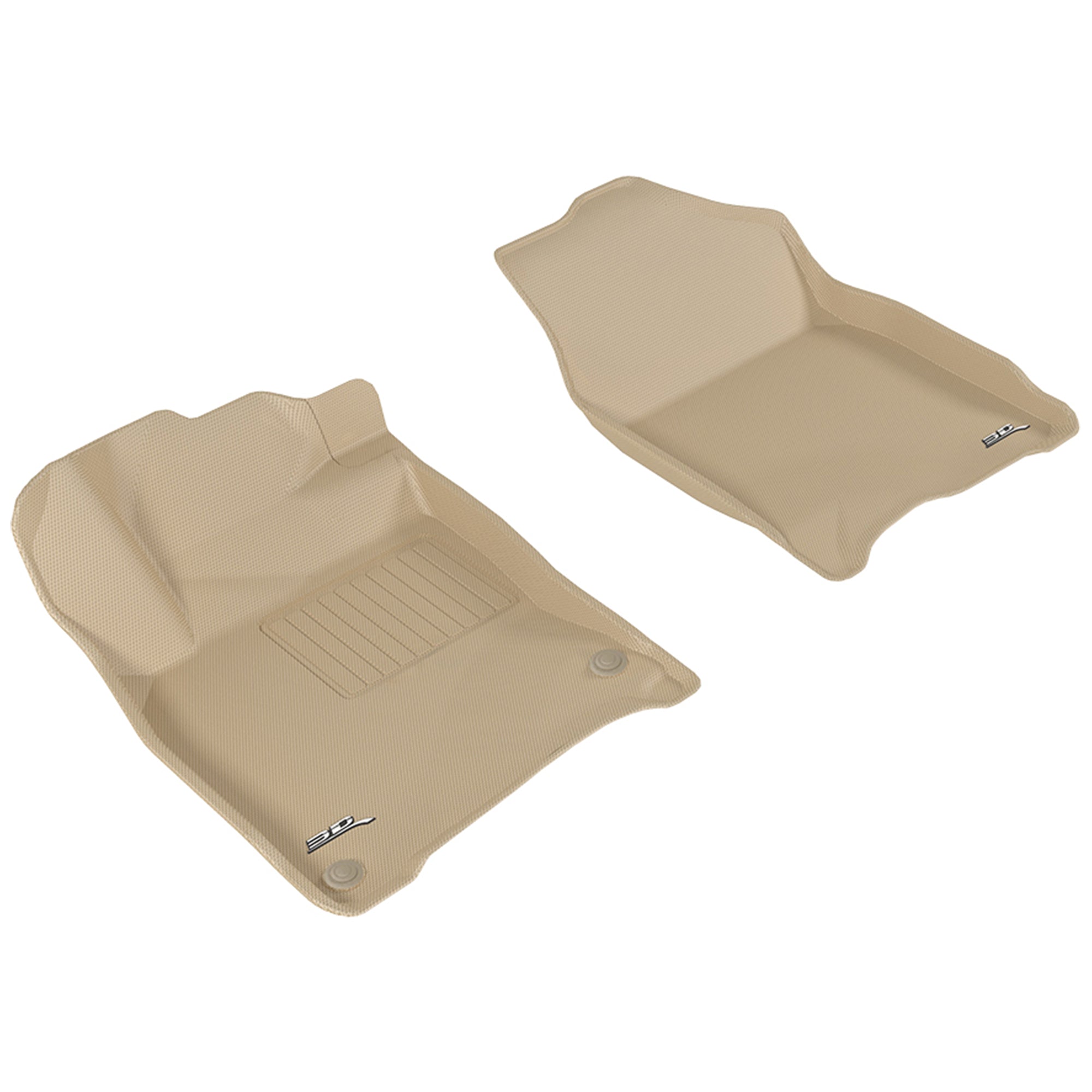 3D MAXpider Kagu Floor Mat Set, for 2016 to 2020 Honda Civic, 1st Row Set, Tan