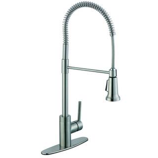 Glacier Bay Brookside Single-Handle Pull-Down Sprayer Kitchen Faucet in Stainless Steel HD67556-0008D2