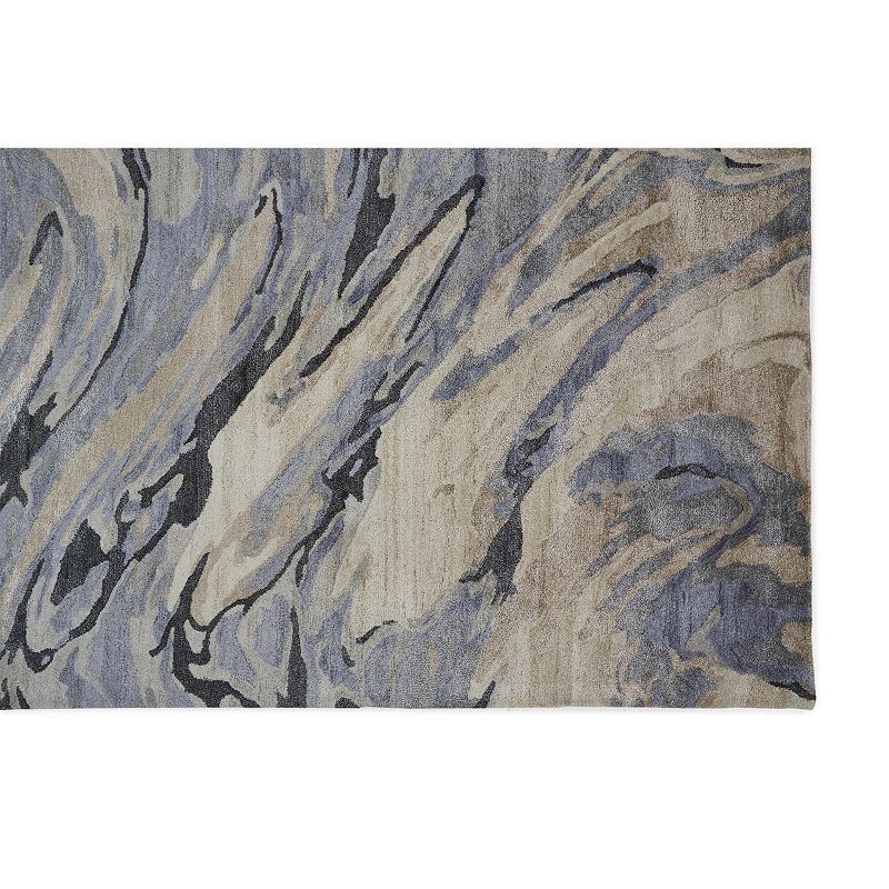 Weave and Wander Orwell Blue Marble Area Rug