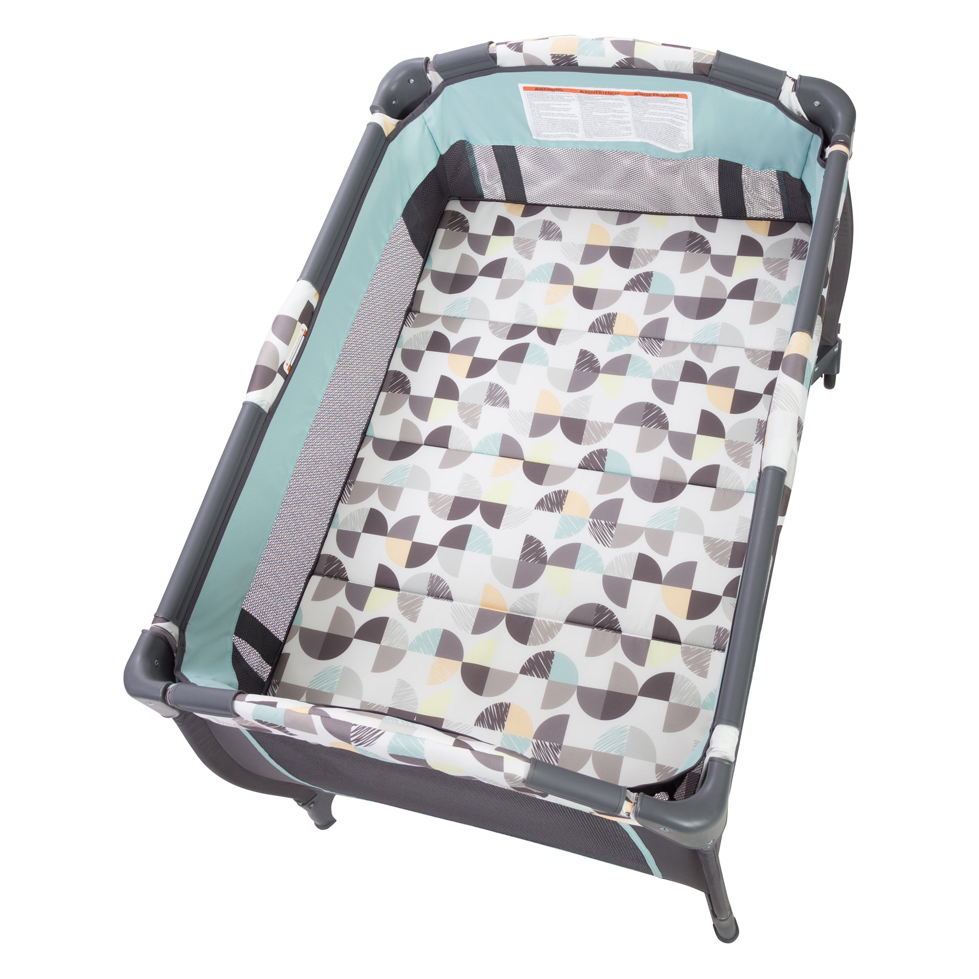 Baby Trend Trend E Nursery Center Playard Play Crib with Bassinet, Doodle Dots