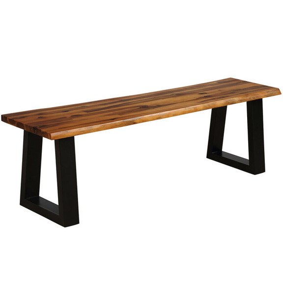 Costway 83249075 Solid Acacia Wood Patio Bench Din...