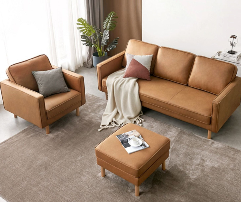 North American solid wood Sofa modern technology cloth   Midcentury   Armchairs And Accent Chairs   by GVAwood  Houzz