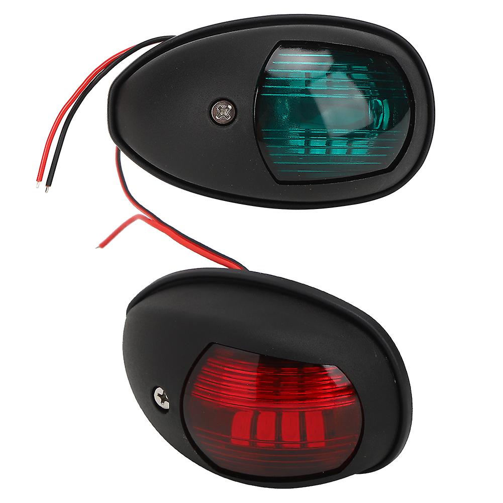 1pair Portable Durable Yacht Navigation Light 1030v Wide Pressure Shipping Signal Lampblack