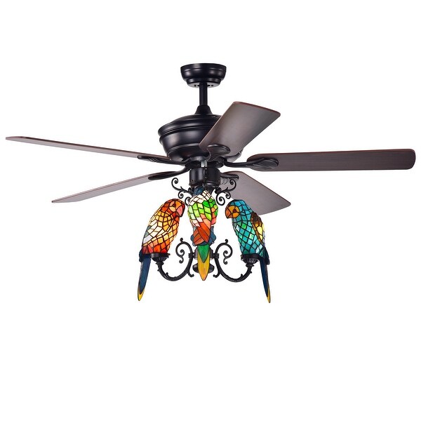 Korubo Lighted Ceiling Fan with -style Parrot Shades Shopping - The Best Deals on Ceiling Fans | 39420592