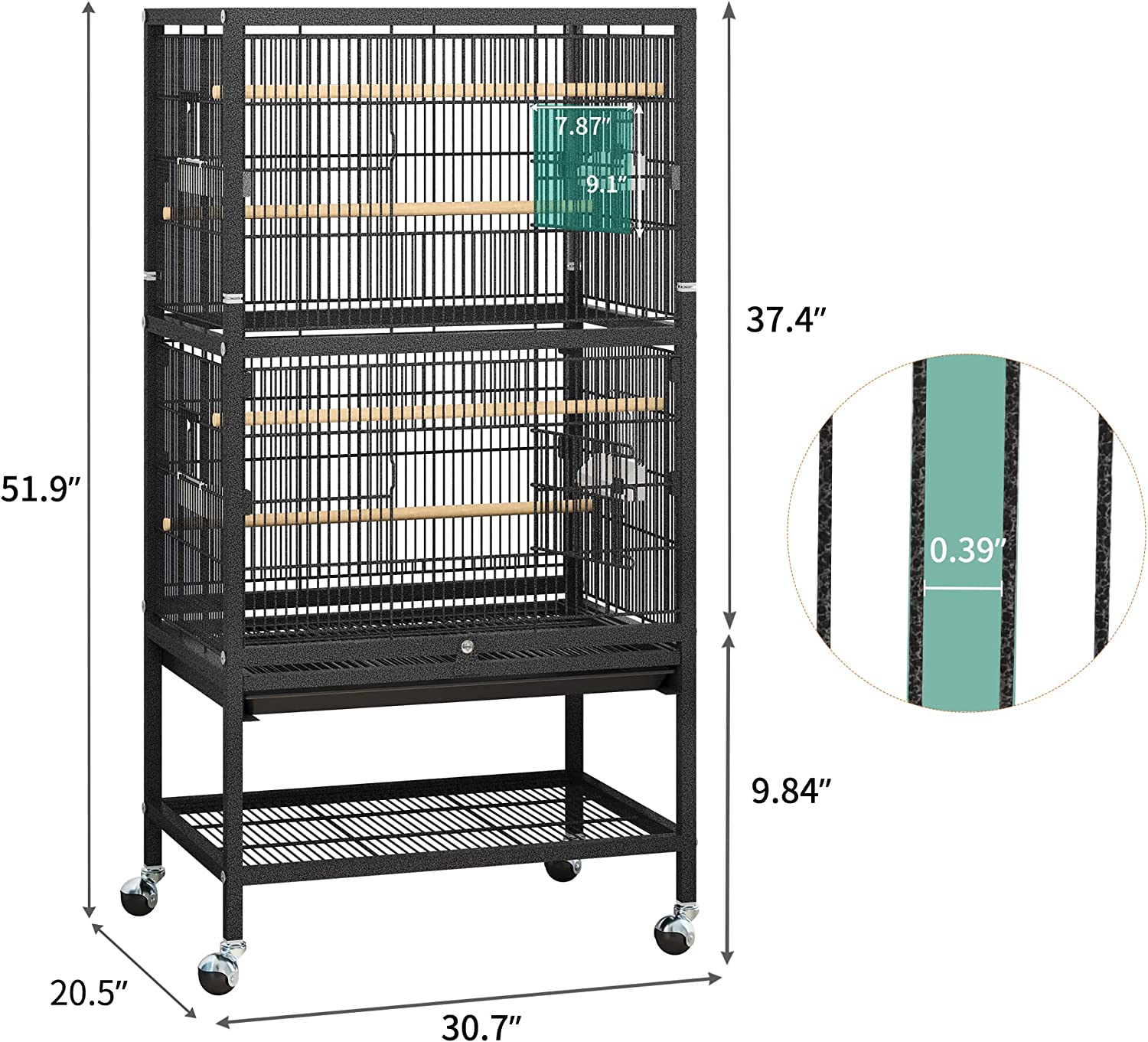 YITAHOME Metal Bird Cage 52