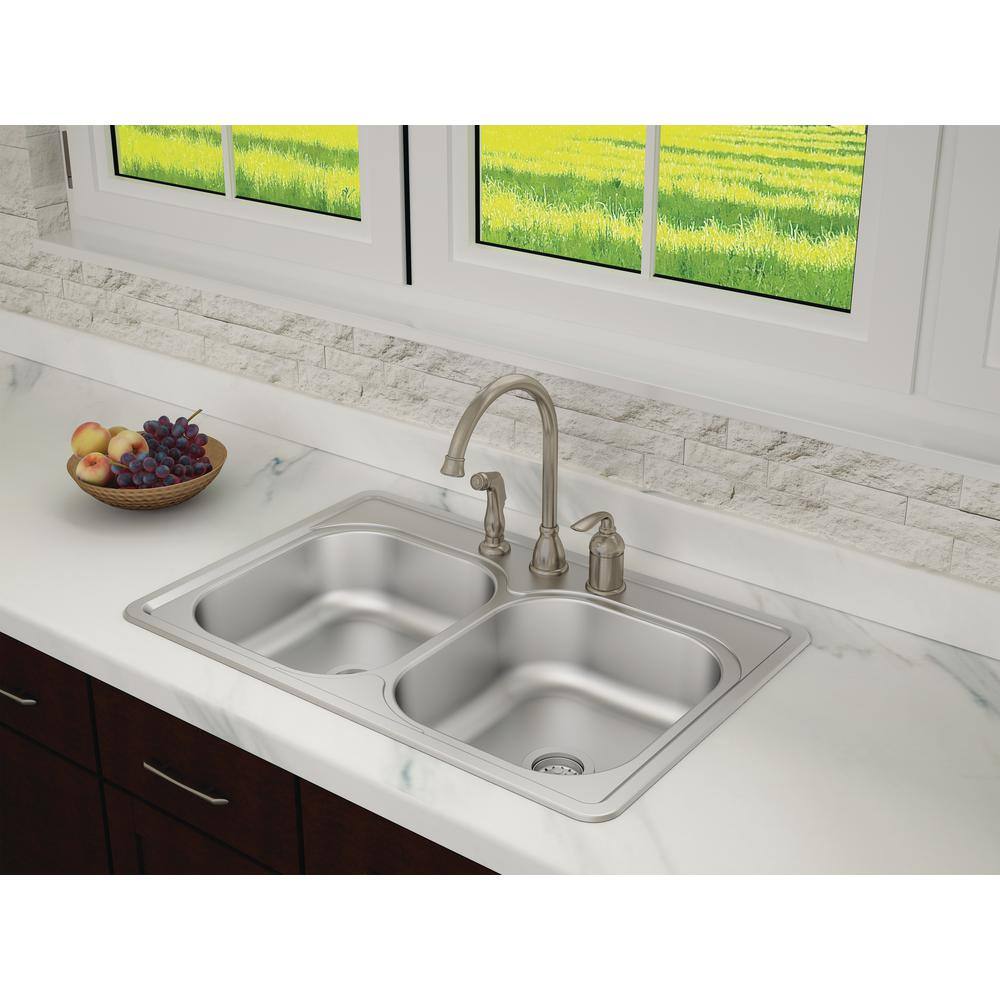 CMI Majestic Single Handle Standard Kitchen Faucet in Brushed Nickel 191-6615