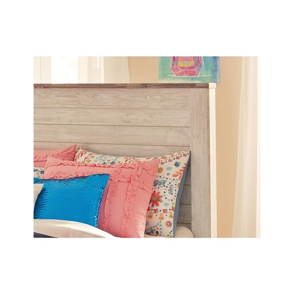 Willowton Full Panel Headboard - White Wash - - 26426496