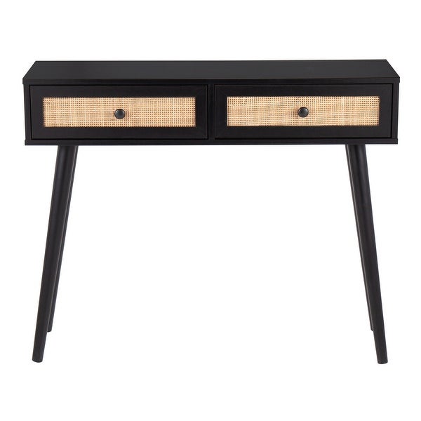 Ailani Console Table with Rattan Accents