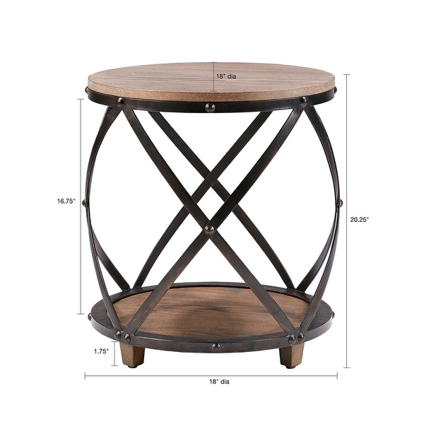 Madison Park Kagen Antique Bronze Bent Metal Accent Table