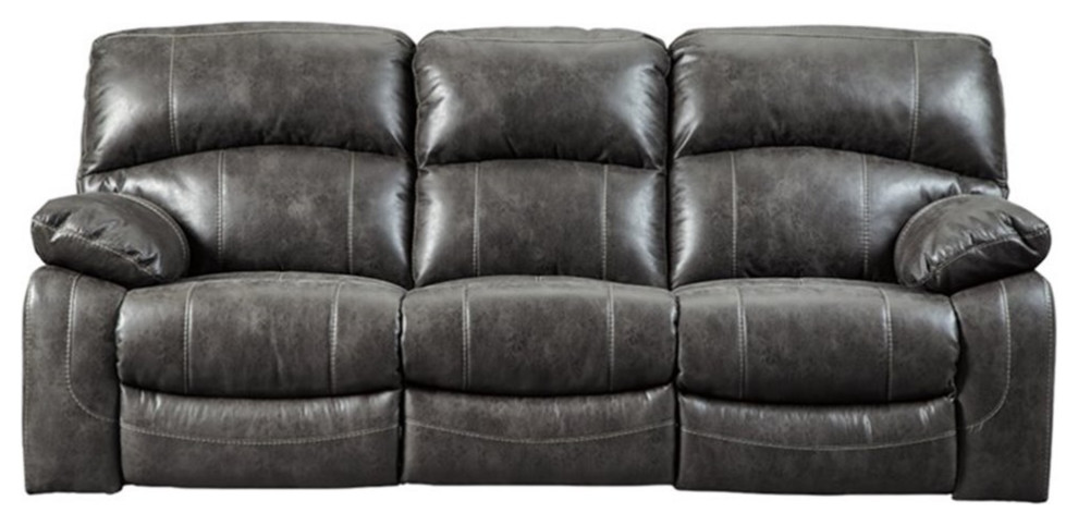 Signature Design by Ashley Dunwell Power Reclining Sofa in Steel   Contemporary   Sofas   by Homesquare  Houzz