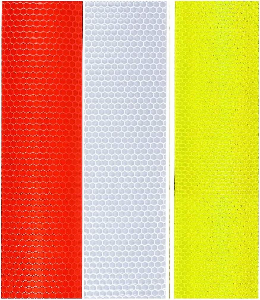 Botao 50mm*3m Reflective Tape Sticker High Visibility Safety Warning Tape Reflective Warning Tape Strong Reflectivity High-adhesive Bright Color Safet