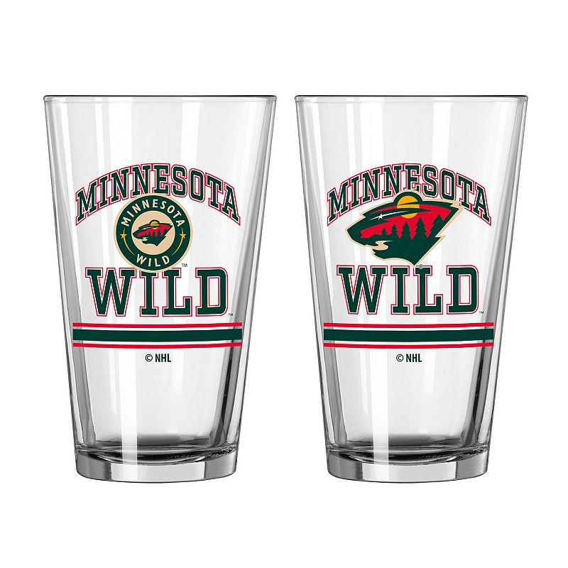 Minnesota Wild 16oz. Pint Glass Two Pack