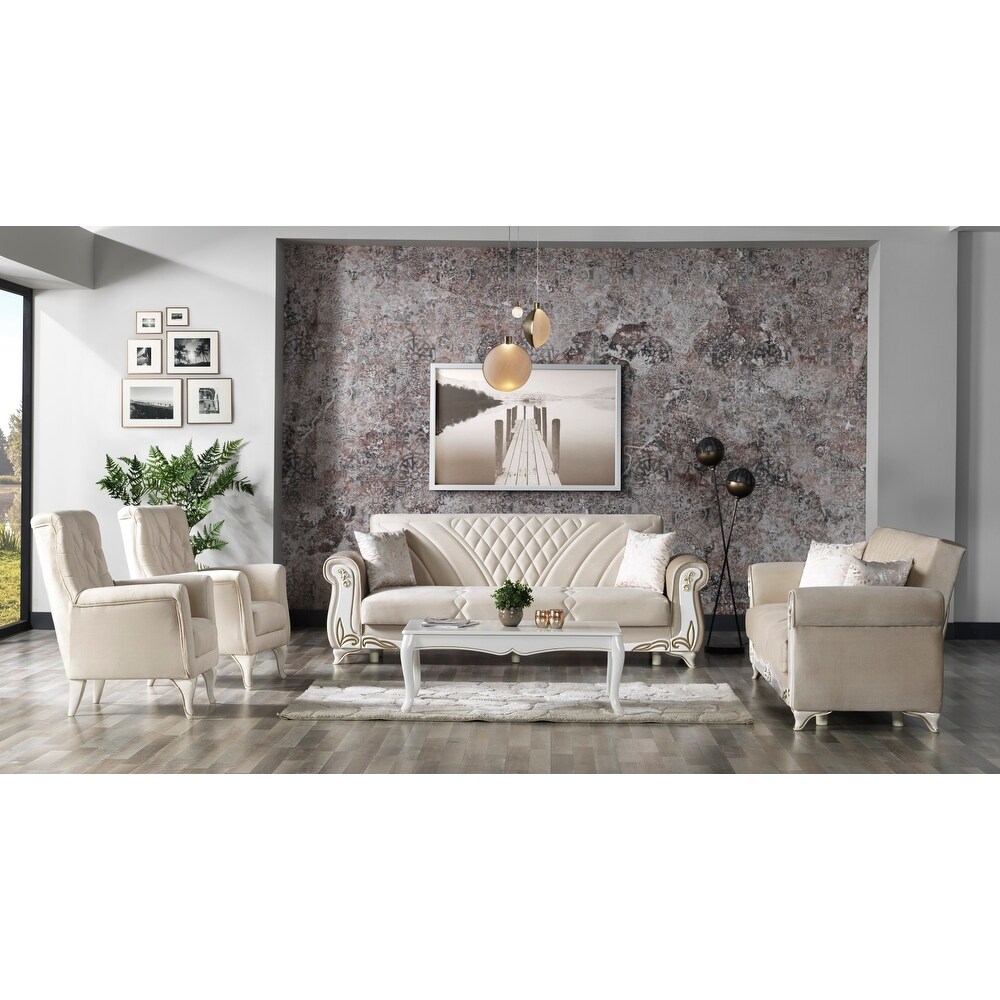 Beto 4 piece Living Room Two Sofa and Two Chair set