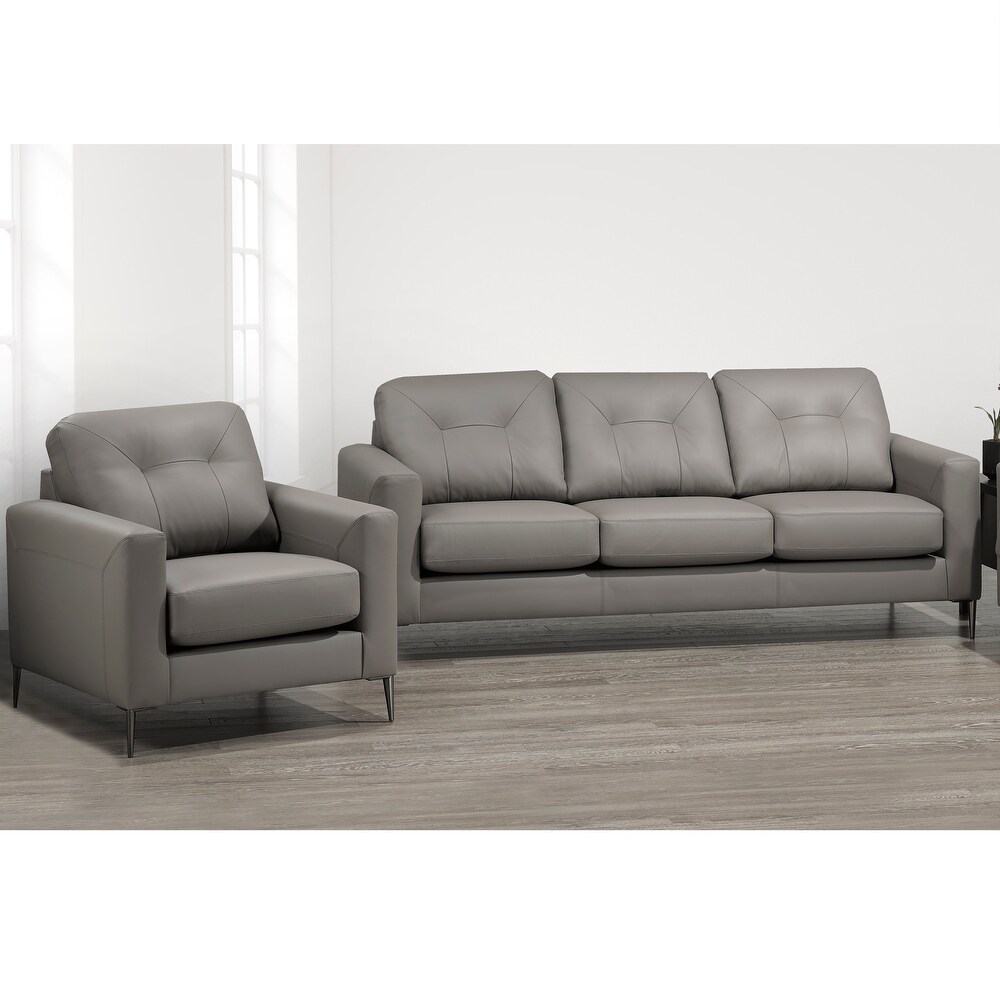 Laga Leather Upholstered Sofa and Chair Set