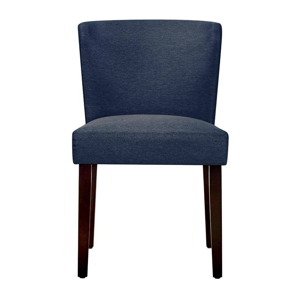 Homy Casa Cambodia Navy Upholstered Solid Wood Dining Chair(Set of 2) Cambodia midnight