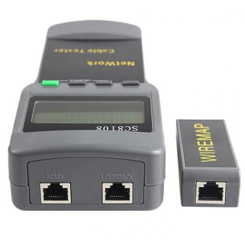 Sc8108 Network Cable Tester Rj45 Rj11 Meter Cloudy Gray