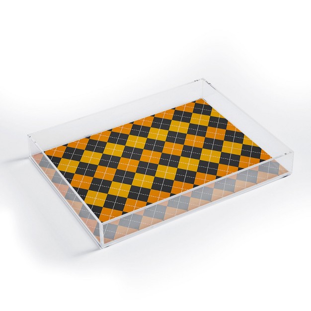 Avenie Halloween Collection Argyle Acrylic Tray Deny Designs