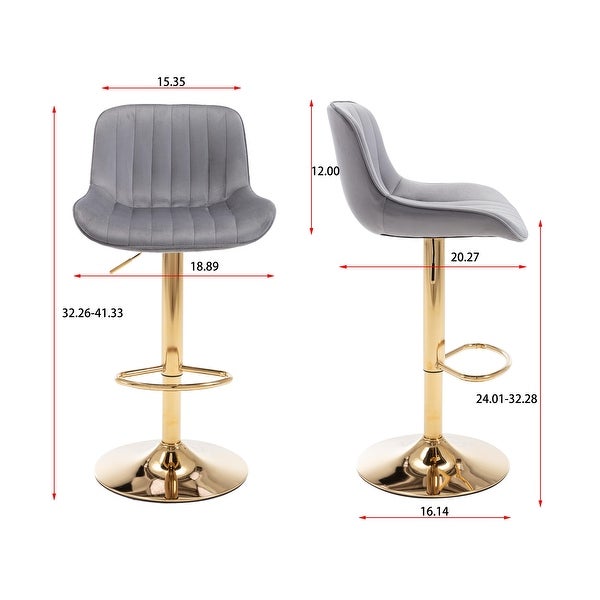 Modern Set of 2 Simple Bar Stool