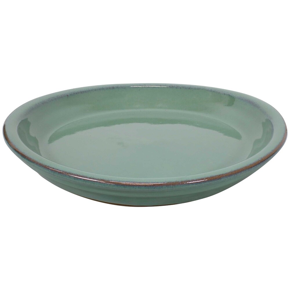 Sunnydaze Ceramic Planter Saucer   9 Inch   Set of 4