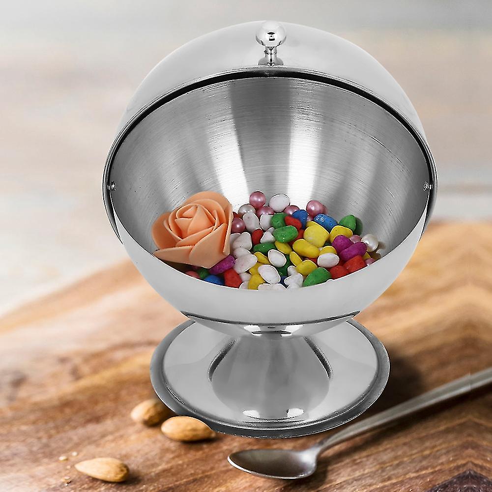 Stainless Steel Spherical Seasoning Bottle  Restaurant Kitchen Spice Storage Container Bowl