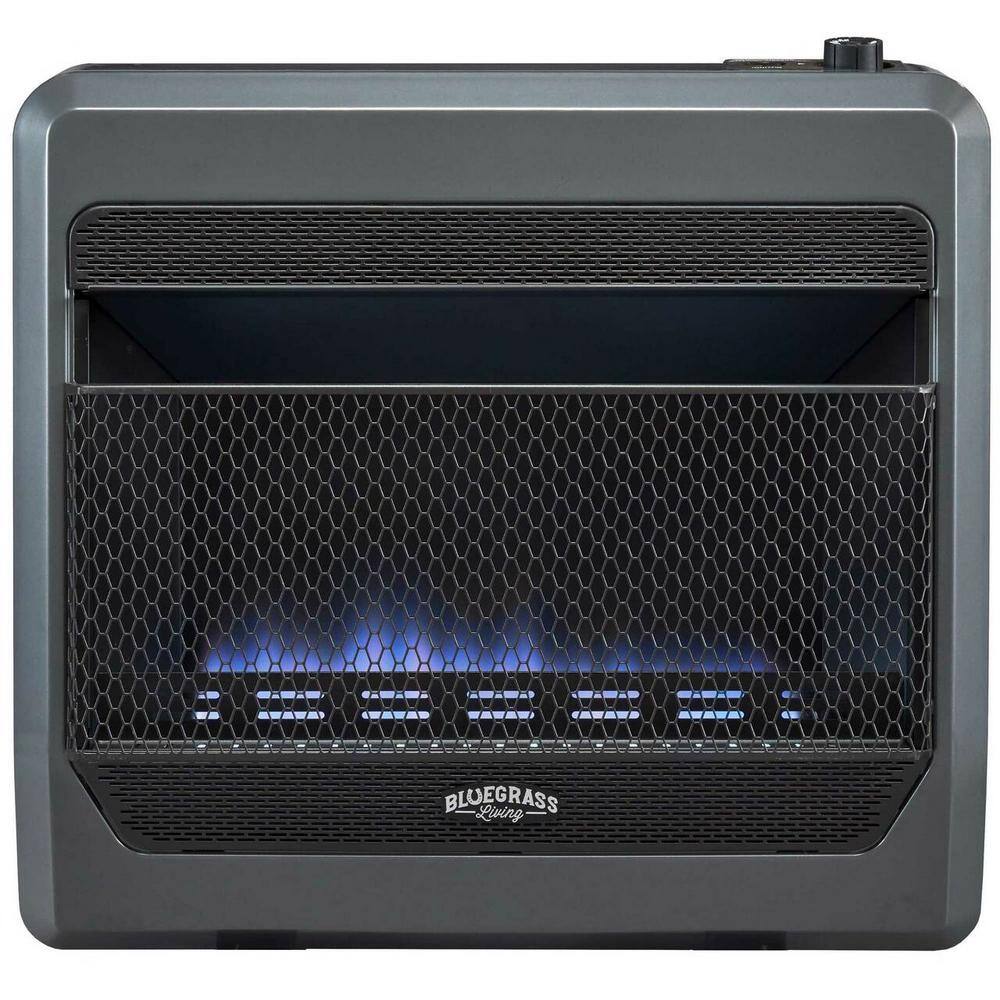 BLUEGRASS LIVING 30000 BTU Propane Gas Vent Free Blue Flame Gas Space Heater With Blower and Base Feet 200093