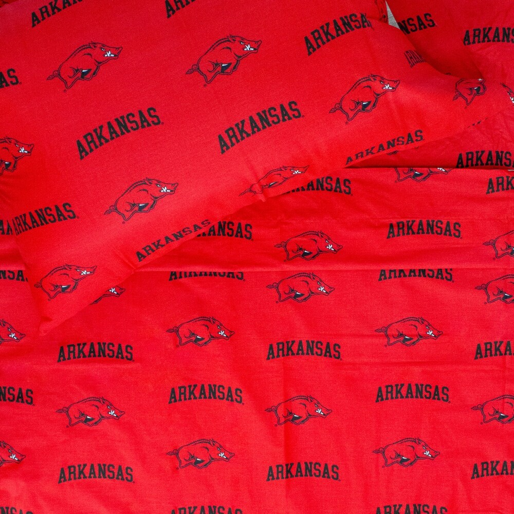 Arkansas Razorbacks 100% Cotton Sheet Set