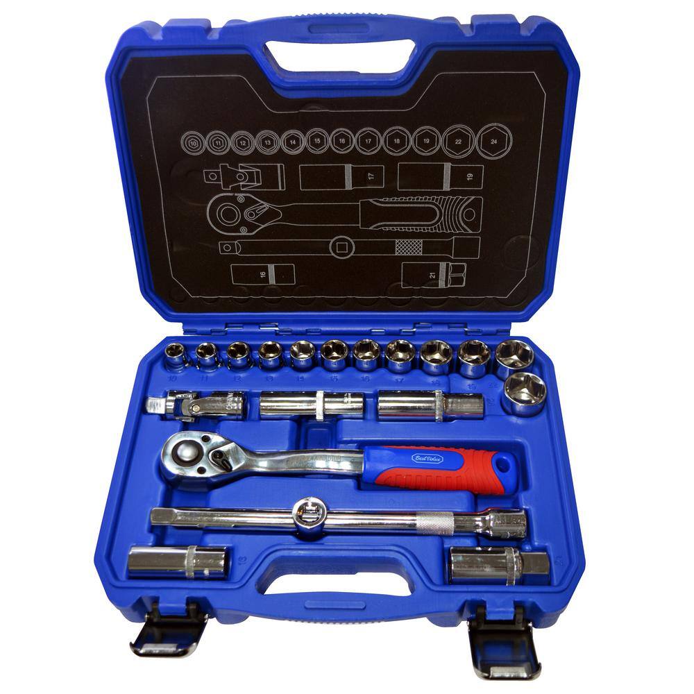 Best Value 12 in. Socket Set (21-Piece) H0183025