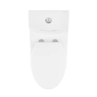 Swiss Madison Virage 1-piece 0.81.28 GPF Dual Flush Elongated Toilet in White Seat Included SM-1T118