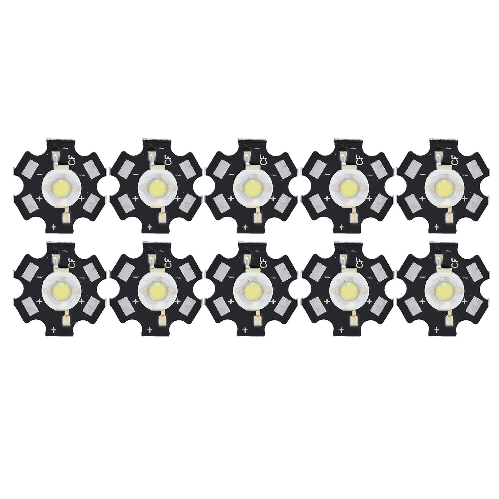 10pcs Ultra Bright Led Chip 3v Diy Light Beads For Ceiling Light Downlight Flashlight Table Lampwhite Light 6500k 1w