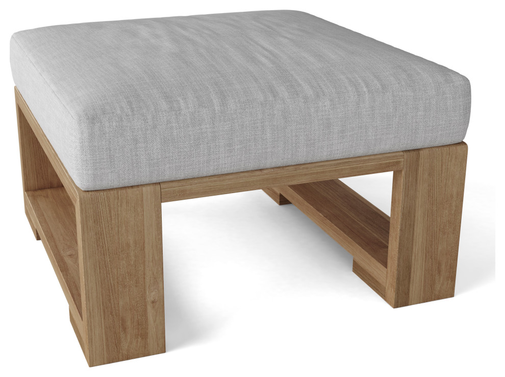 Capistrano Deep Seating Ottoman   Contemporary   Outdoor Footstools And Ottomans   by Anderson Teak  Houzz