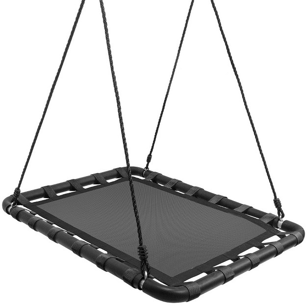 Sorbus Outdoor Platform Swing For Rectangular Mat Swing For Tree Swing Set Playground Accessories Included Rectangle Black