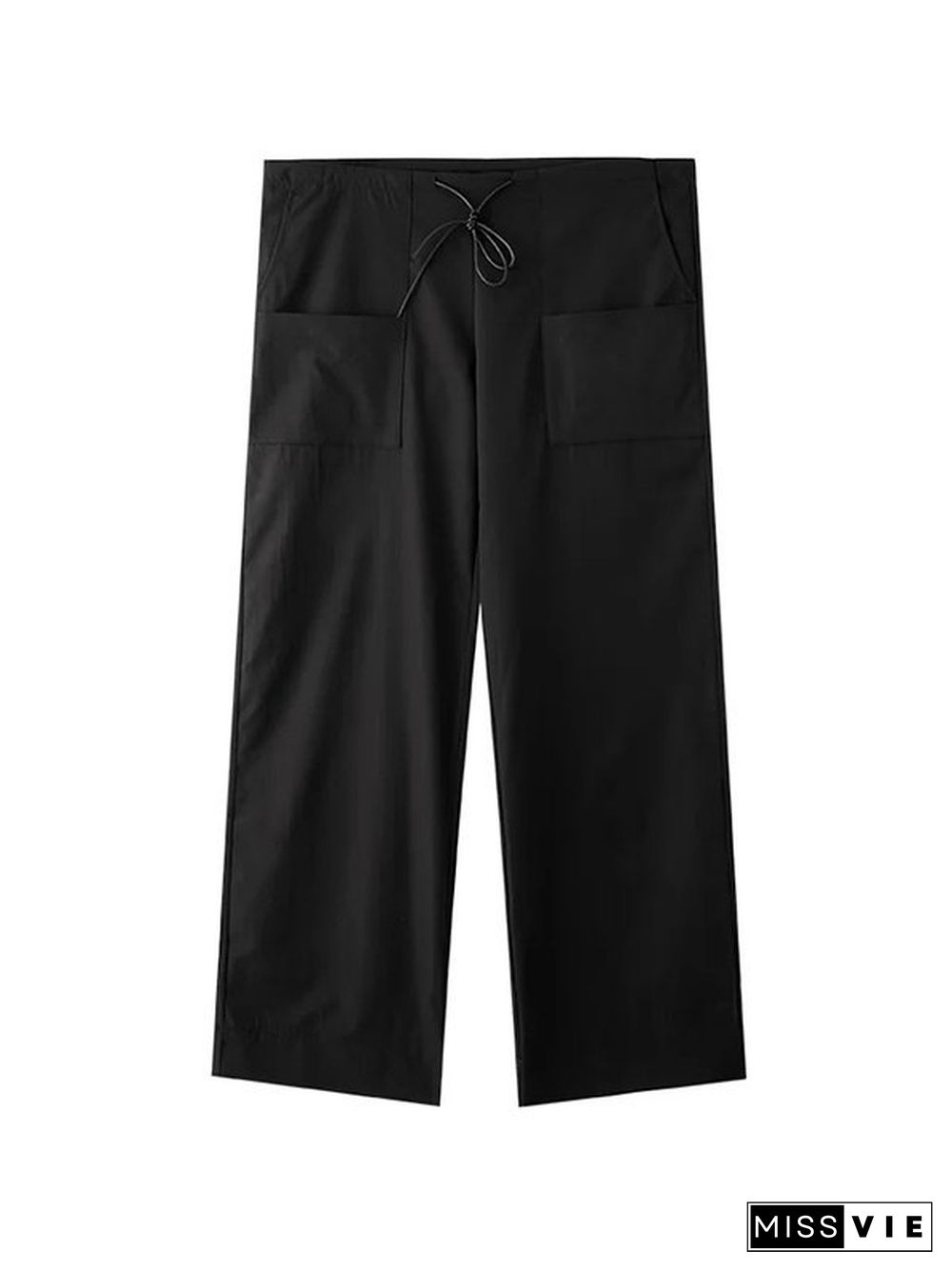 Black Baggy Parachute Cargo Pants