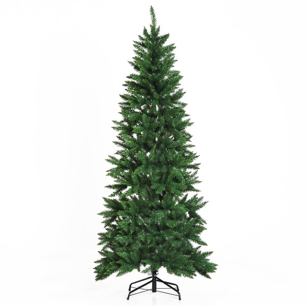 HOMCOM 7 ft. Slim Christmas Tree with Stand