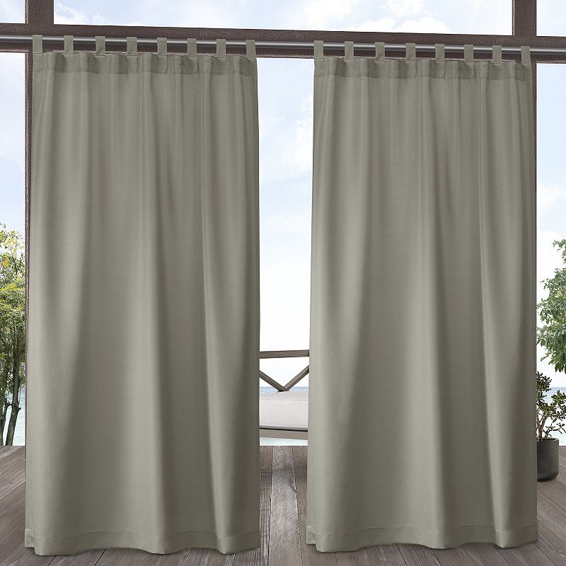 Exclusive Home 2-pack Indoor/Outdoor Solid Cabana Window Curtains