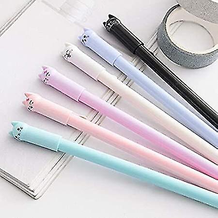 Ballpoint Pens 12 Pcs 0.5mm Cute Gel Pens Black Ink Cartoon Gel Pens For School Office Supplies (black)