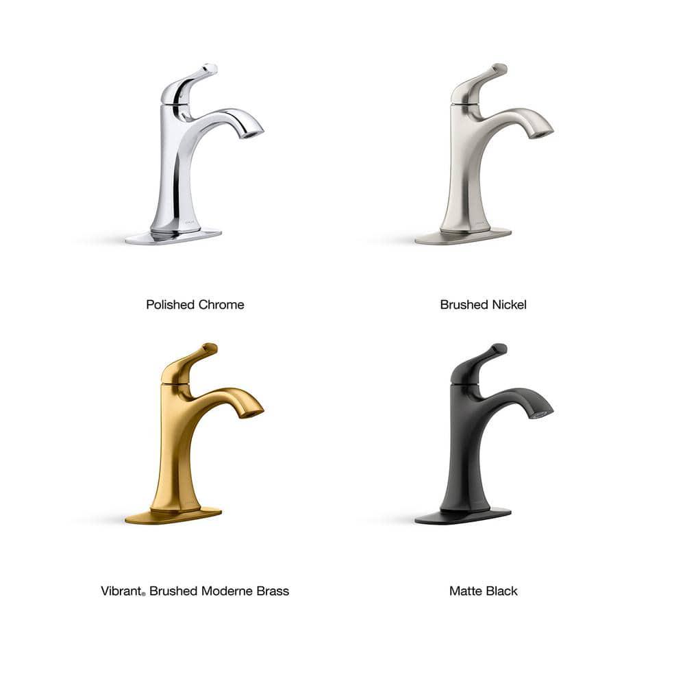 KOHLER Sundae Single Handle Single Hole Bathroom Faucet in Vibrant Brushed Nickel