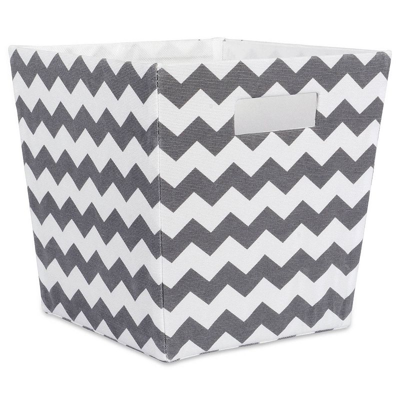 11 Trapezoid Polyester Storage Bin with Chevron Design