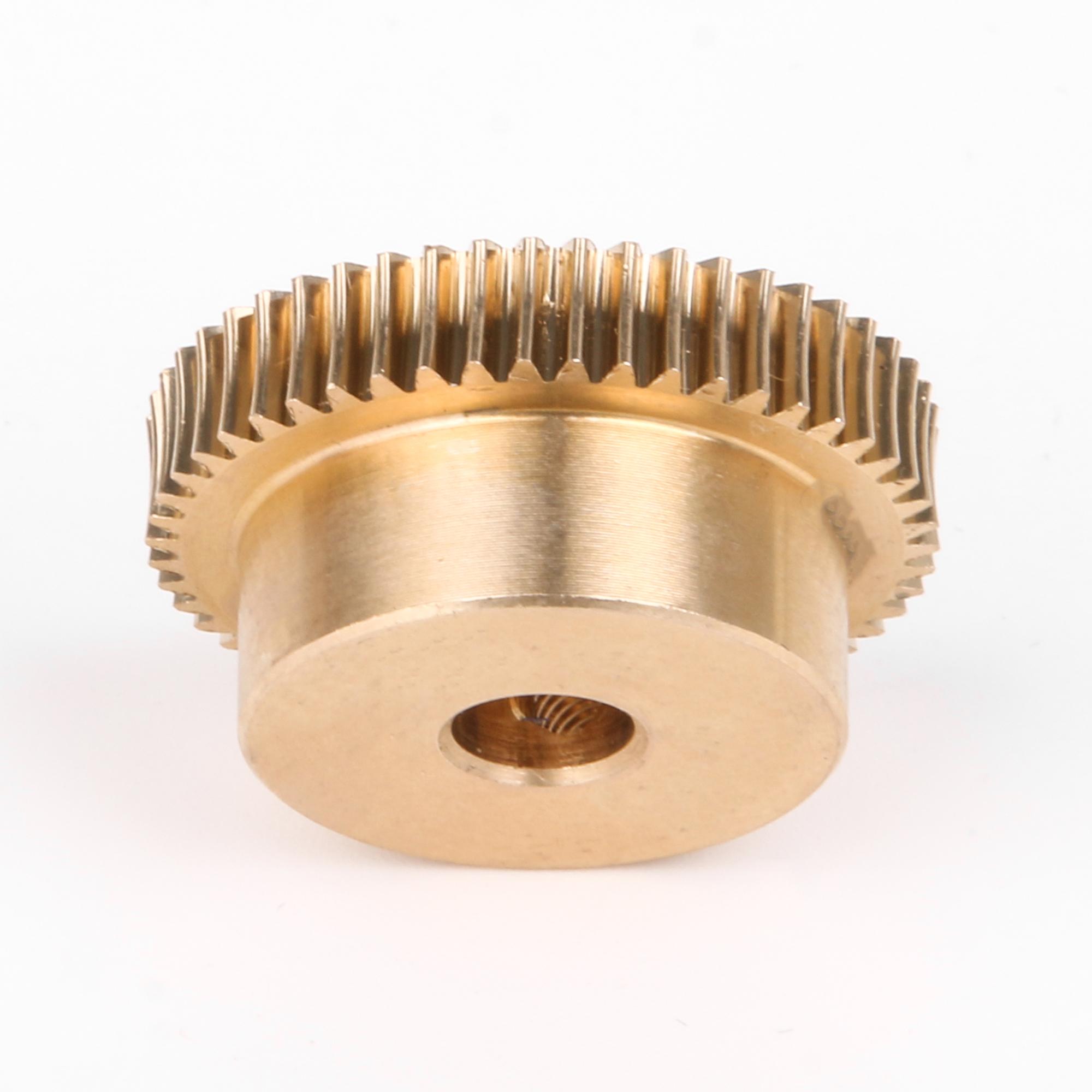 50 Teeth Brass Worm Gear Wheel and Shaft Set 0.5 Modulus 1:50